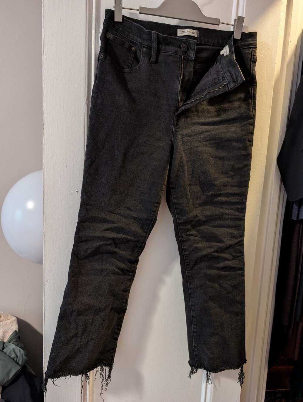 Madewell Cali Demi-Boot High-waisted Cropped Jeans Frayed Edge